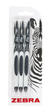 Zebra Ola Black Gel Pens 3pk Office Supplies ASDA
