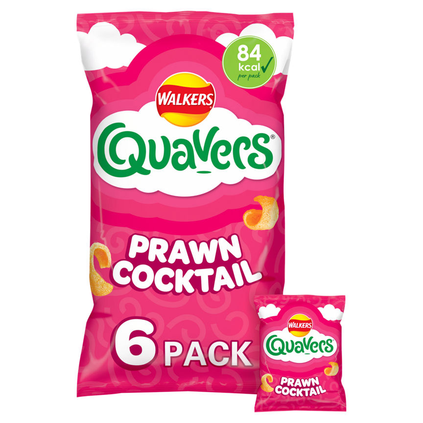 Walkers Quavers Prawn Cocktail Multipack Snacks Crisps GOODS ASDA