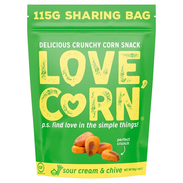 LOVE CORN Sour Cream & Chive Crunchy Corn 115g - McGrocer