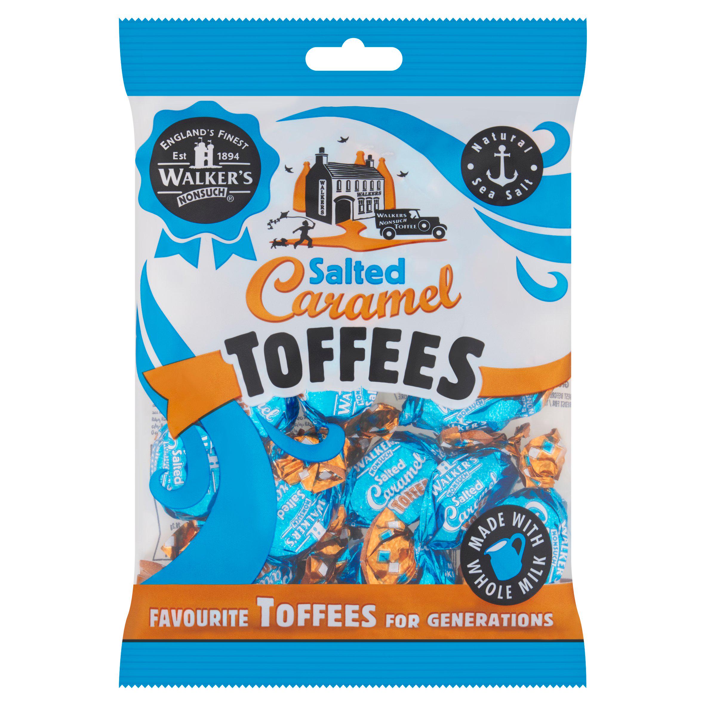 Walkers Salted Caramel Toffees Bag 150g sweets Sainsburys