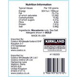 Kirkland Signature Dry Roasted Macadamia Nuts with Sea Salt, 680g - McGrocer