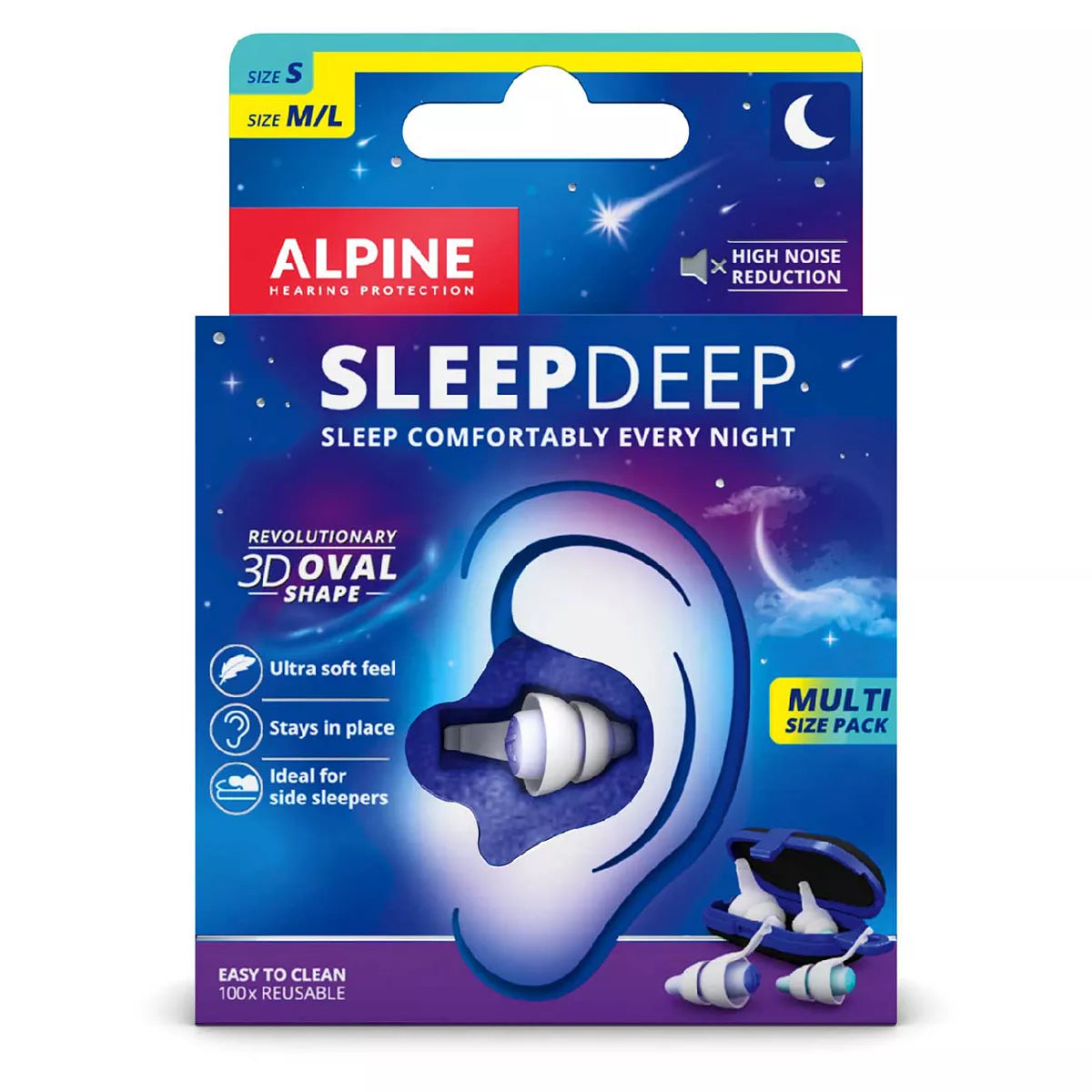 Alpine Sleepdeep Multi Size Sleeping Earplugs 2 Pairs - McGrocer