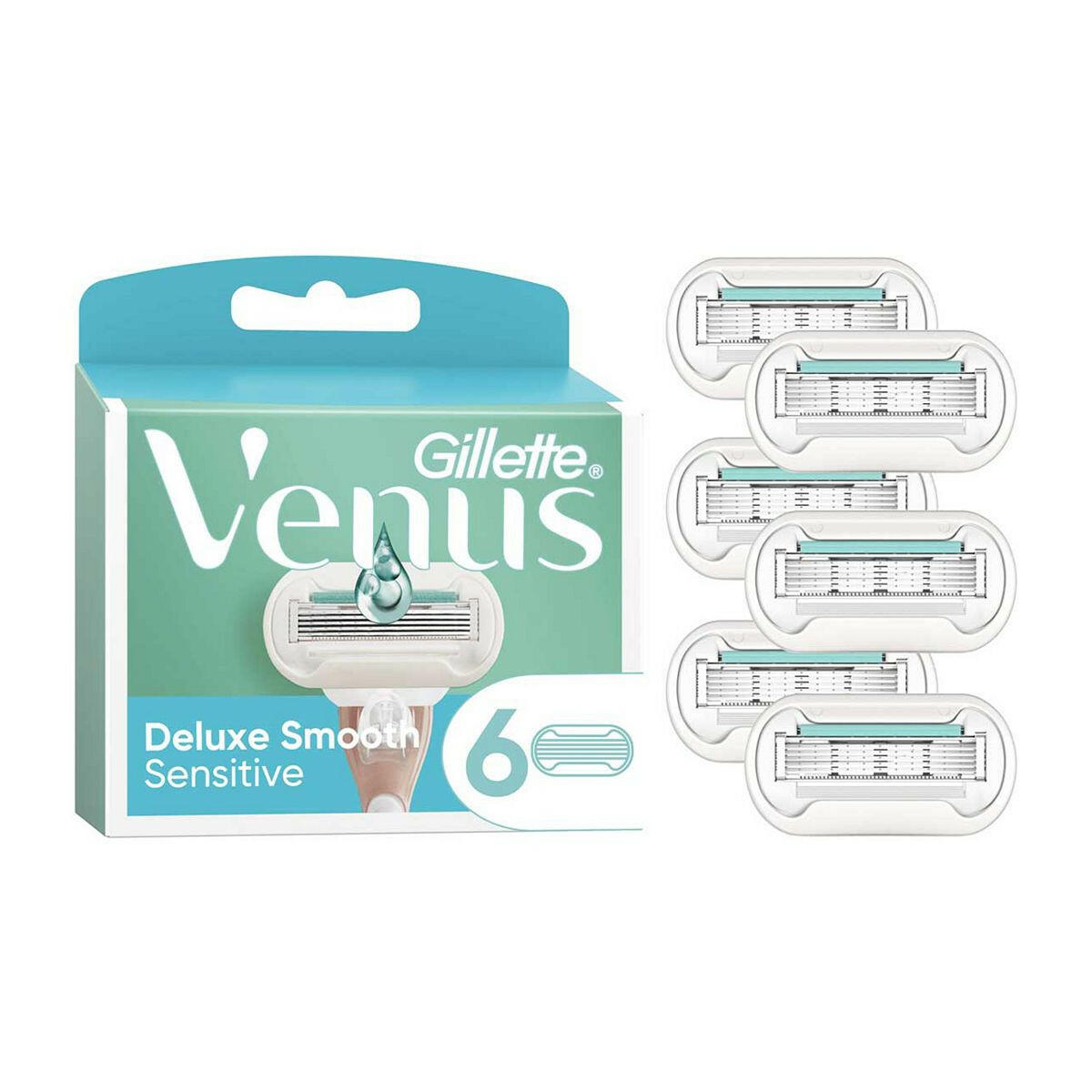 Venus Deluxe Smooth Sensitive Razor Blades, 6 pack GOODS Boots