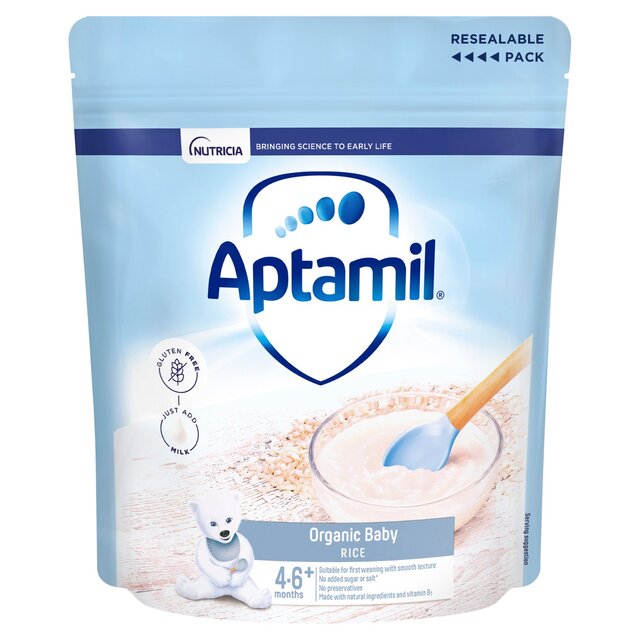 Aptamil Organic Baby Rice Cereal 4 mths+ 100g - McGrocer