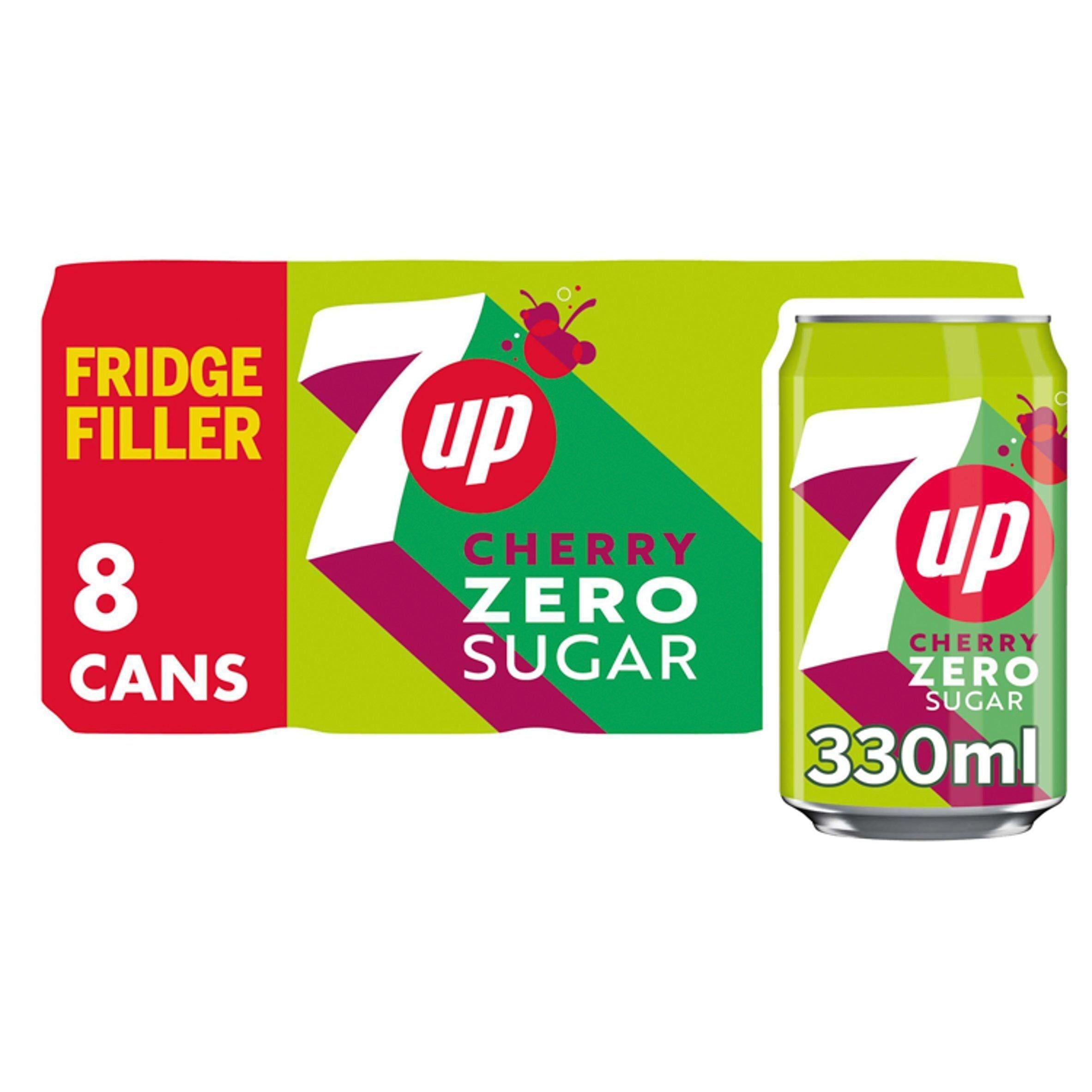 7UP Cherry Zero Sugar 8x330ml - McGrocer