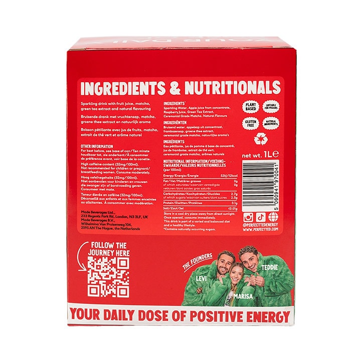 PerfectTed Matcha Pear Ginger Energy Drink 250ml - McGrocer