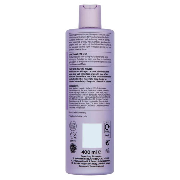 Superdrug Revive Purple Shampoo 400ml GOODS Superdrug