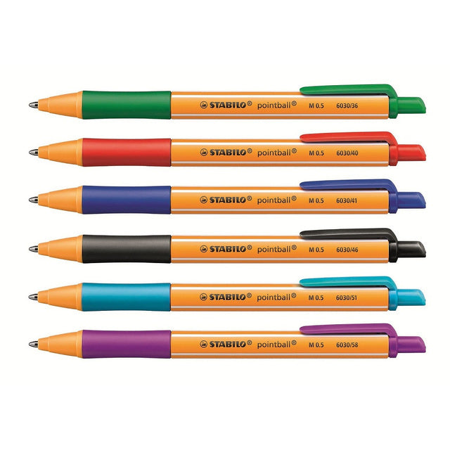 STABILO Pointball wallet of 6 assorted colours   6 per pack GOODS M&S