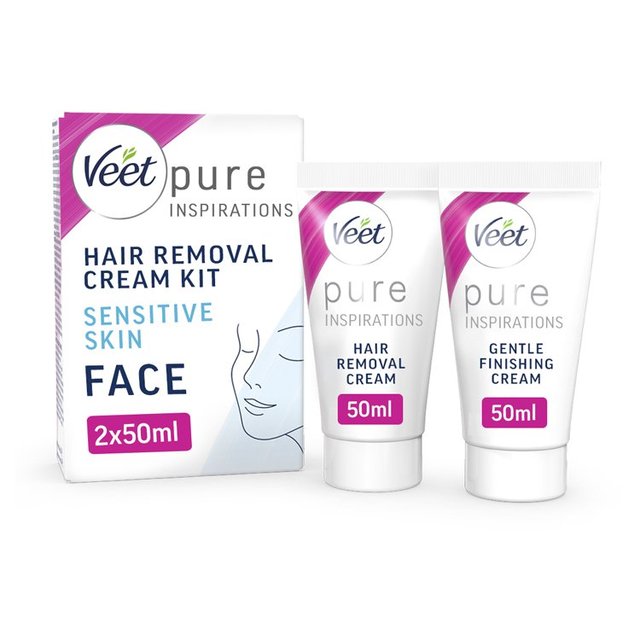 Veet Pure Hair Removal Kit Face Sensitive Skin 2 x 50ml GOODS M&S