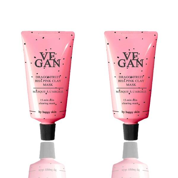 Vegan by Happy Skin Dragonfruit BHA Pink Clay Mask x 2 GOODS Superdrug