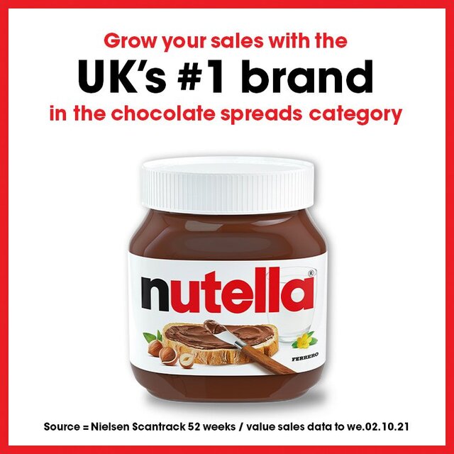 Nutella Hazelnut Chocolate Spread 1kg - McGrocer