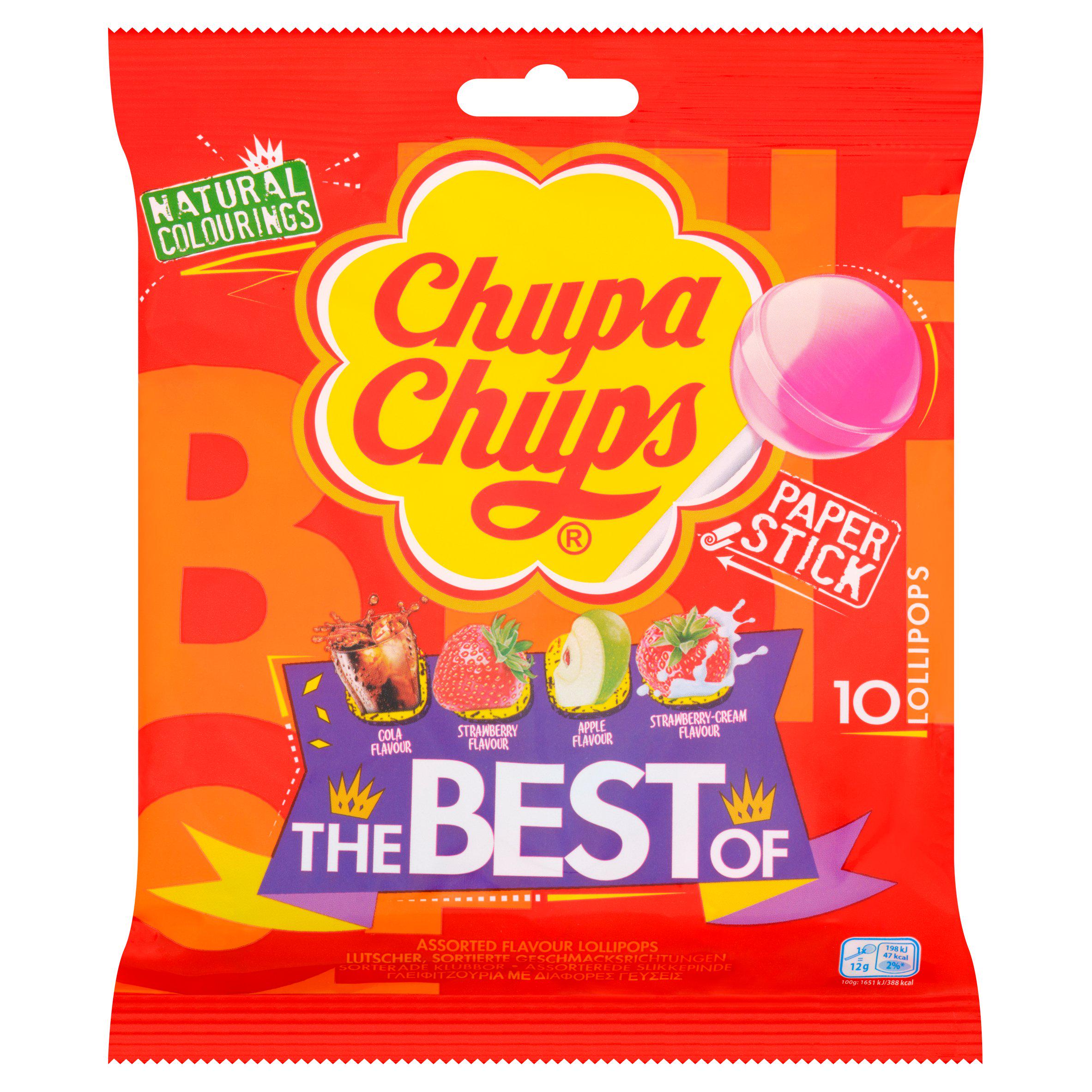 Chupa Chups the Best Assorted Flavour Lollipops x10 120g - McGrocer