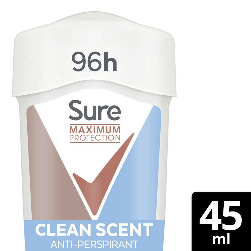 Sure Women Maximum Protection Clean Scent Cream Anti-Perspirant Deodorant GOODS ASDA