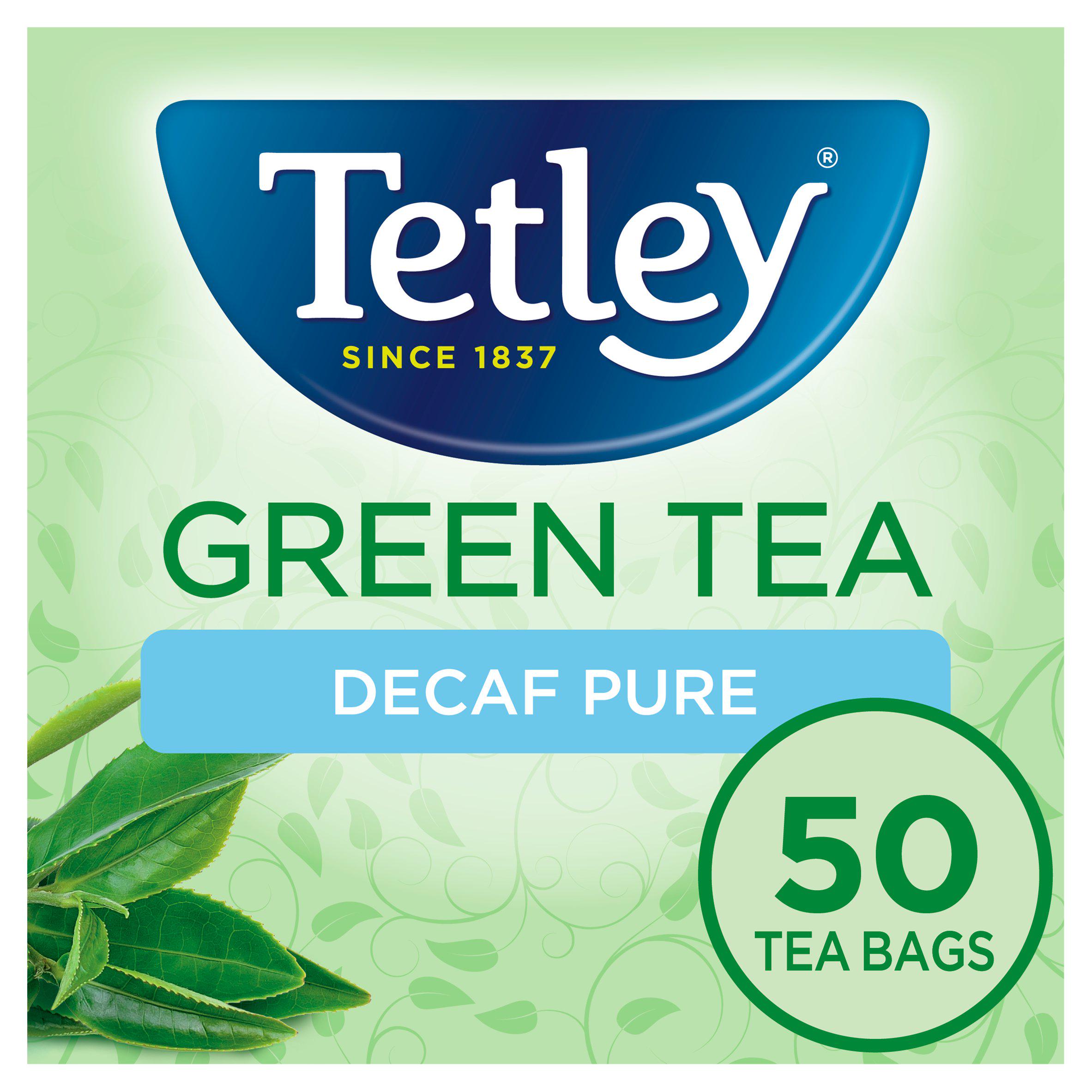 Tetley Green Tea Decaffeinated x50 Tea Bags 100g All tea Sainsburys