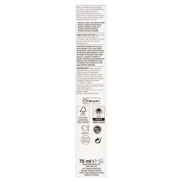 Superdrug Procare Whitening Toothpaste GOODS Superdrug