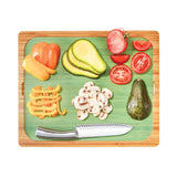 Seville Classics Bamboo Cutting Board with 7 Colour Coded Chopping Mats - McGrocer