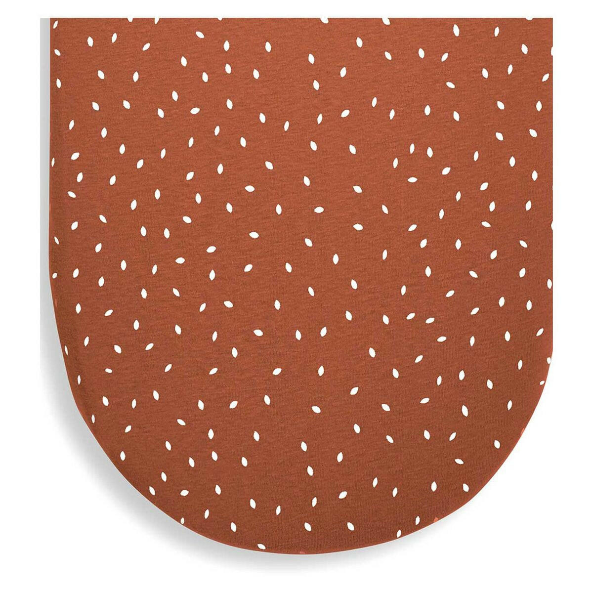 The Little Green Sheep Organic Moses Basket Fitted Sheet - Terracotta Rice Print GOODS Boots