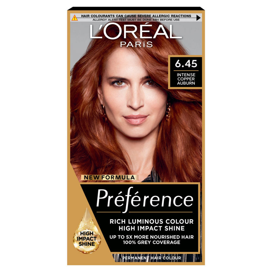 L'Oreal Preference Infinia 6.45 Brooklyn Intense Copper Auburn Hair Dye - McGrocer