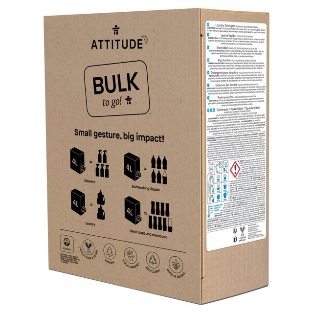 Attitude Bulk 2 Go Laundry Detergent Wildflowers 160 Washes   4L - McGrocer