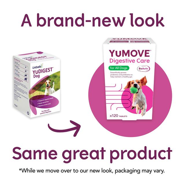 YuMOVE Dog Digestive Health Probiotics Supplement 120 per pack GOODS M&S