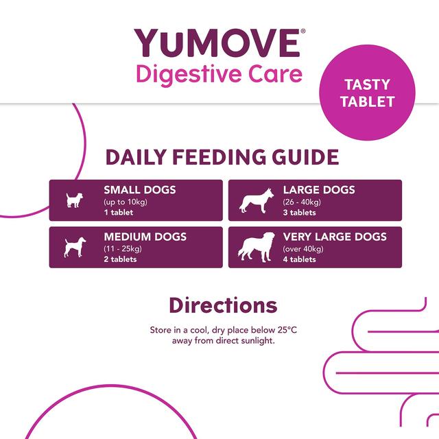 YuMOVE Dog Digestive Health Probiotics Supplement 120 per pack GOODS M&S
