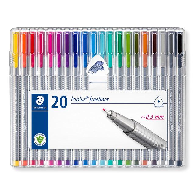 Staedtler Triplus Fineliner Coloured Pens   20 per pack GOODS M&S