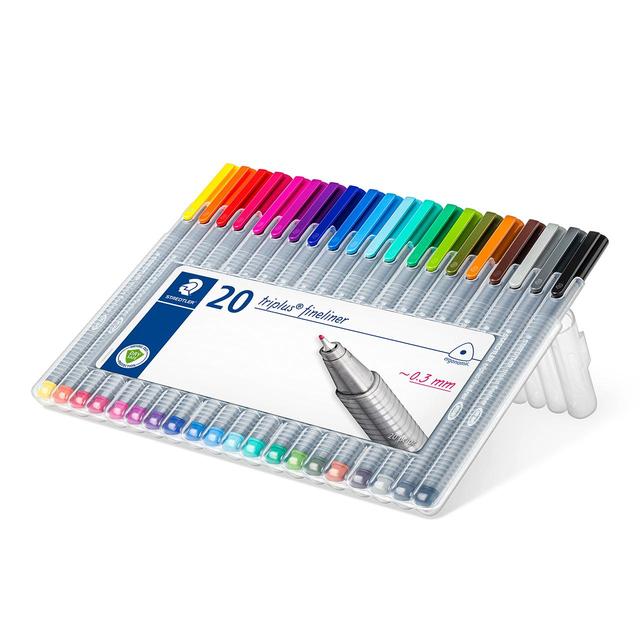 Staedtler Triplus Fineliner Coloured Pens   20 per pack GOODS M&S