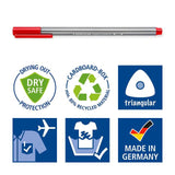 Staedtler Triplus Fineliner Coloured Pens   20 per pack GOODS M&S