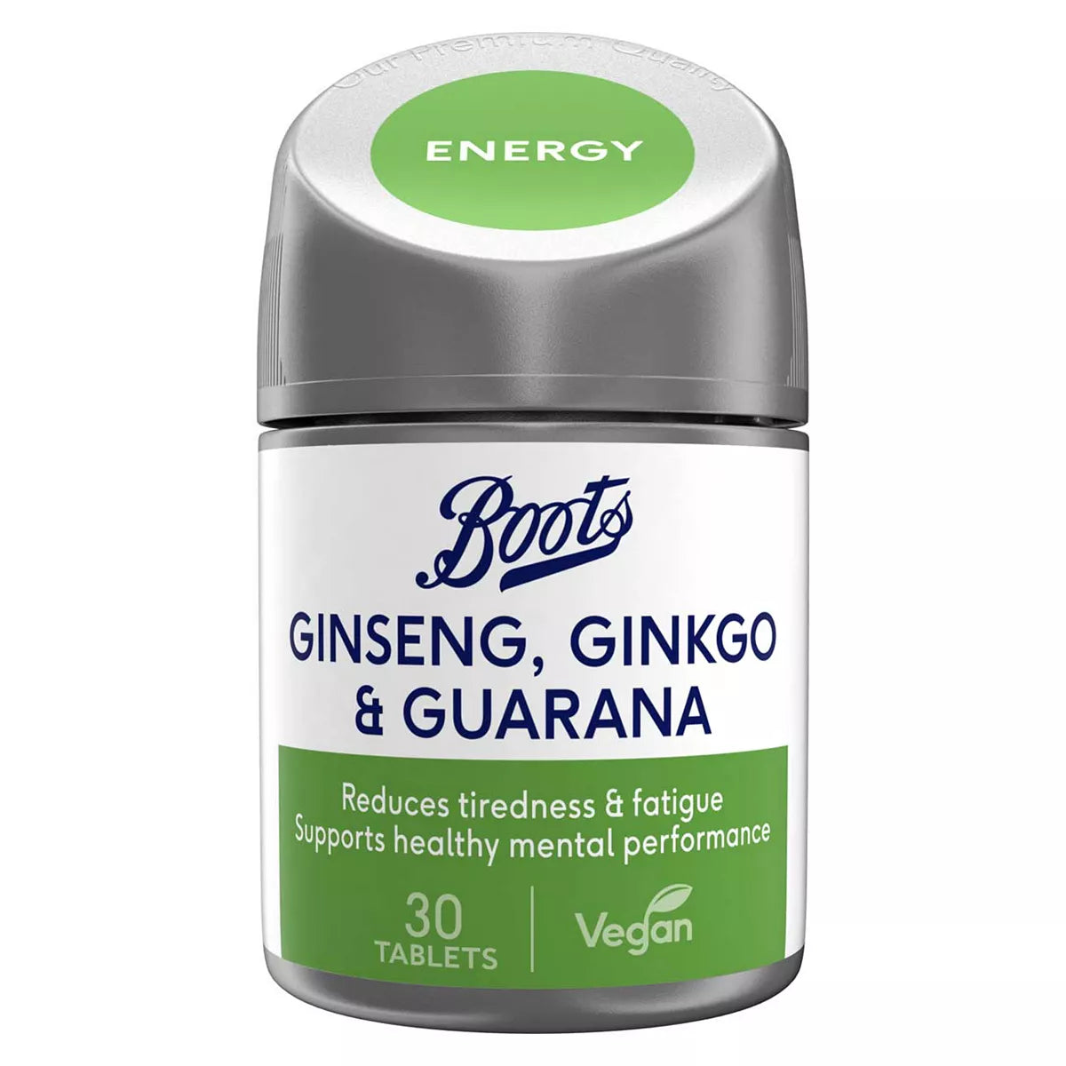 Boots Ginseng, Ginkgo & Guarana - 30 one a day tablets - McGrocer