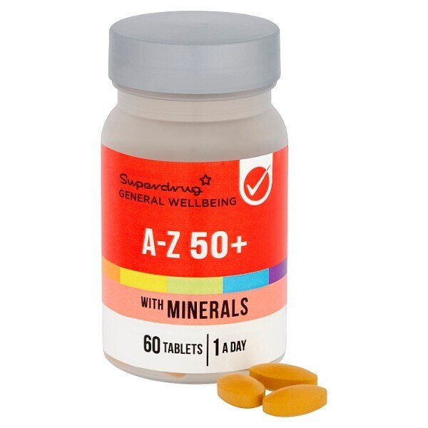 Superdrug A-Z Multi-vitamins 50+ 60s GOODS Superdrug