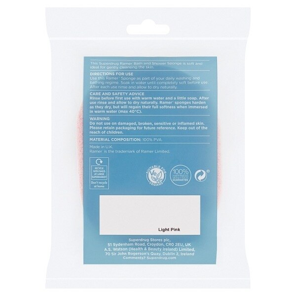 Superdrug Ramer Bath & Body Sponge Pink GOODS Superdrug