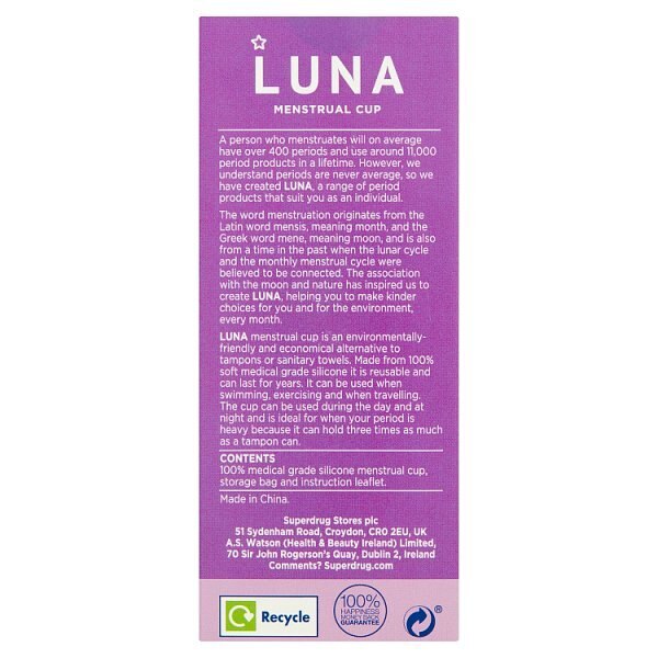 Superdrug Luna Menstrual Cup – Medium GOODS Superdrug