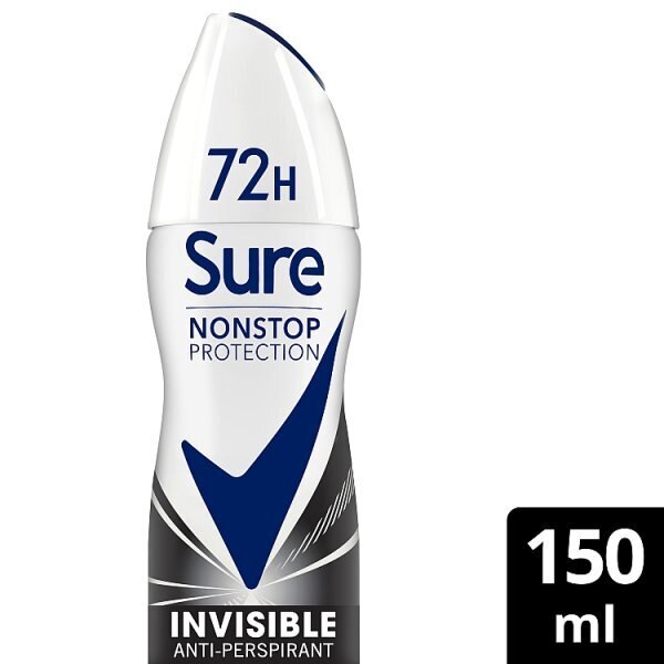 Sure Antiperspirant Deo Aerosol Nonstop Inv B&W 150ml GOODS Superdrug