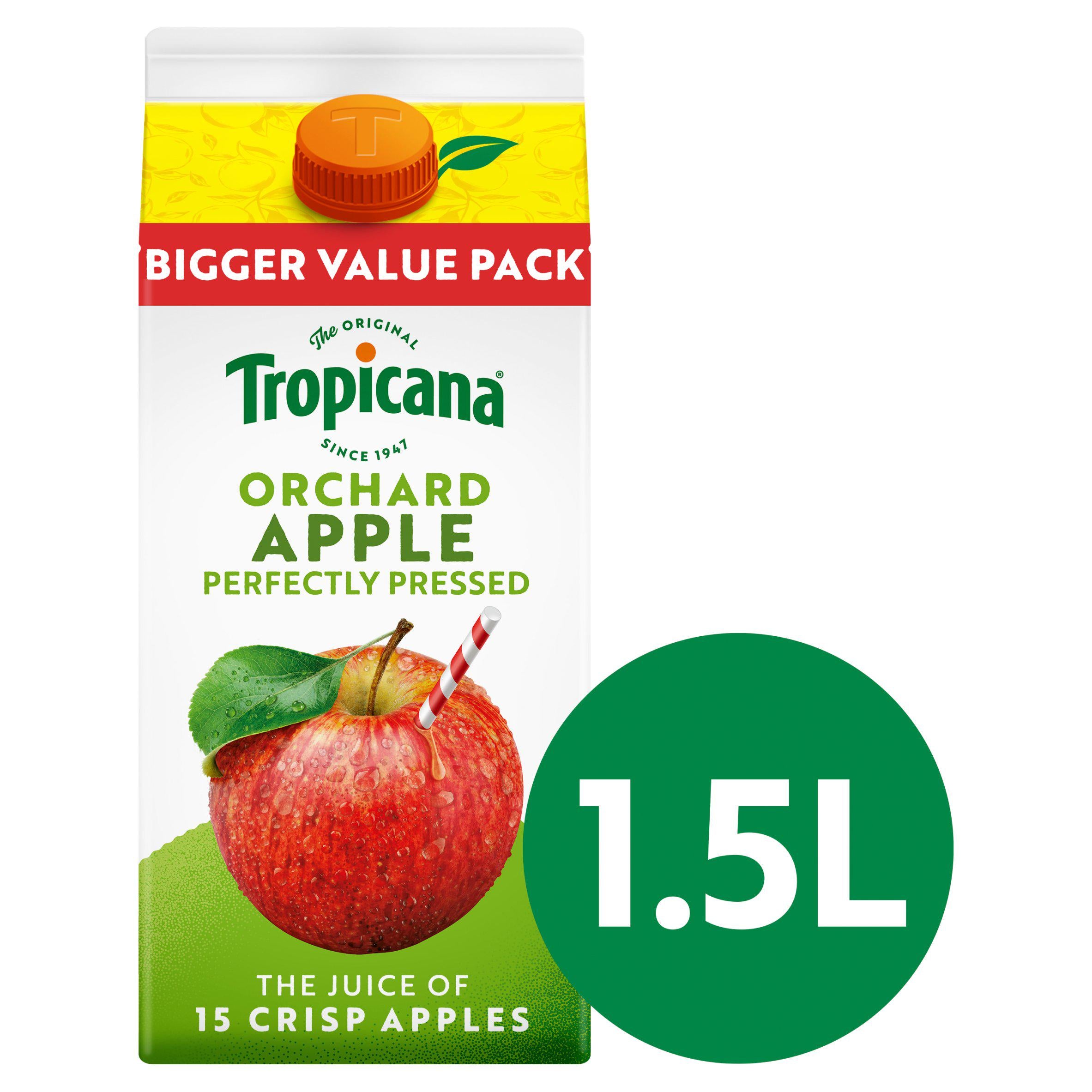 Tropicana Pressed Apple Fruit Juice 1.5L All chilled juice Sainsburys