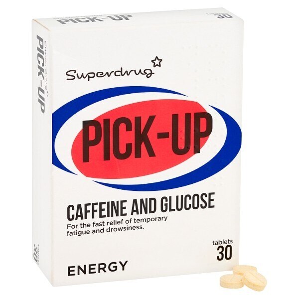 Superdrug Pick-Up Caffeine & Glucose Tablets X 30 GOODS Superdrug