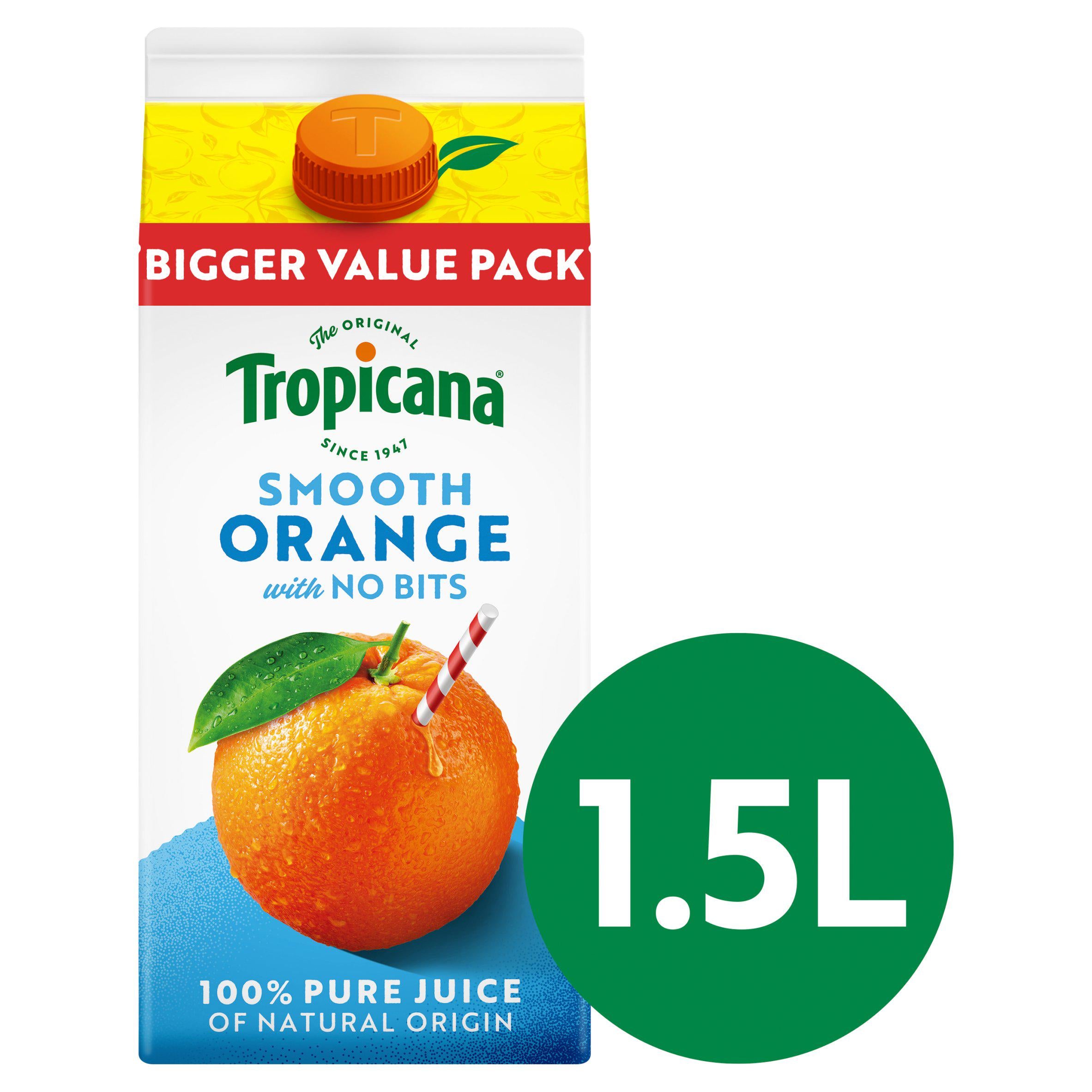 Tropicana Pure Smooth Orange Fruit Juice 1.5L All chilled juice Sainsburys