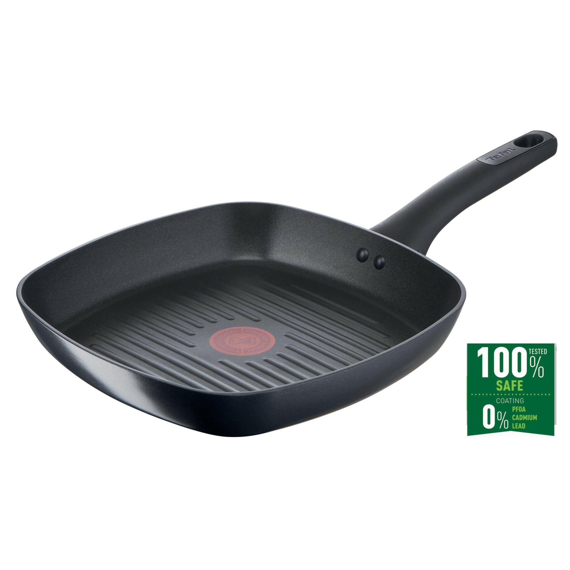 Tefal Titanium Excellence Induction Grill Pan 26cm cookware Sainsburys