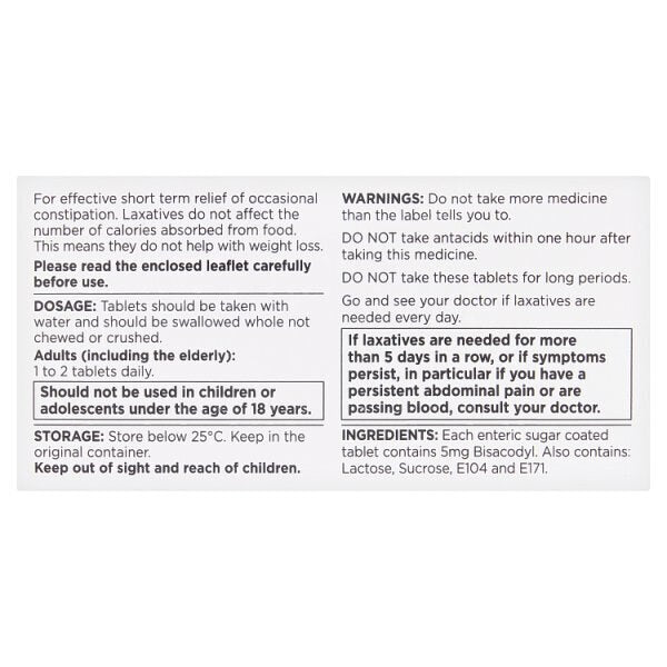 Superdrug Constipation Relief Tablets X 20 GOODS Superdrug