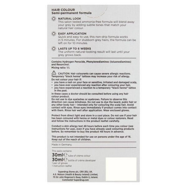 Superdrug Colour For Men Dark Brown/Black 4.0 GOODS Superdrug