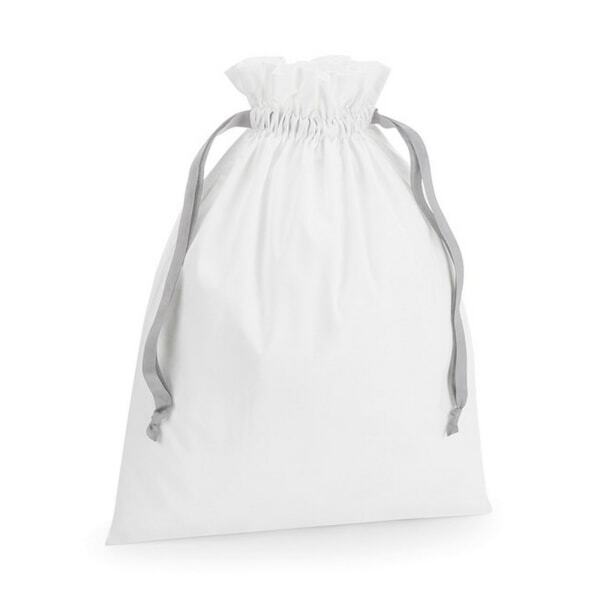Westford Mill Cotton Drawstring Gift Bag (62cm x 49cm) GOODS Superdrug Soft White/Light Grey
