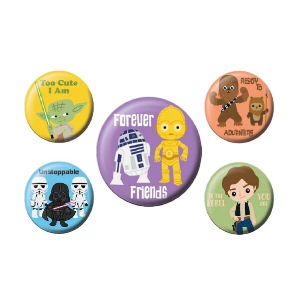 Star Wars Chibi Badge (Pack of 5) GOODS Superdrug