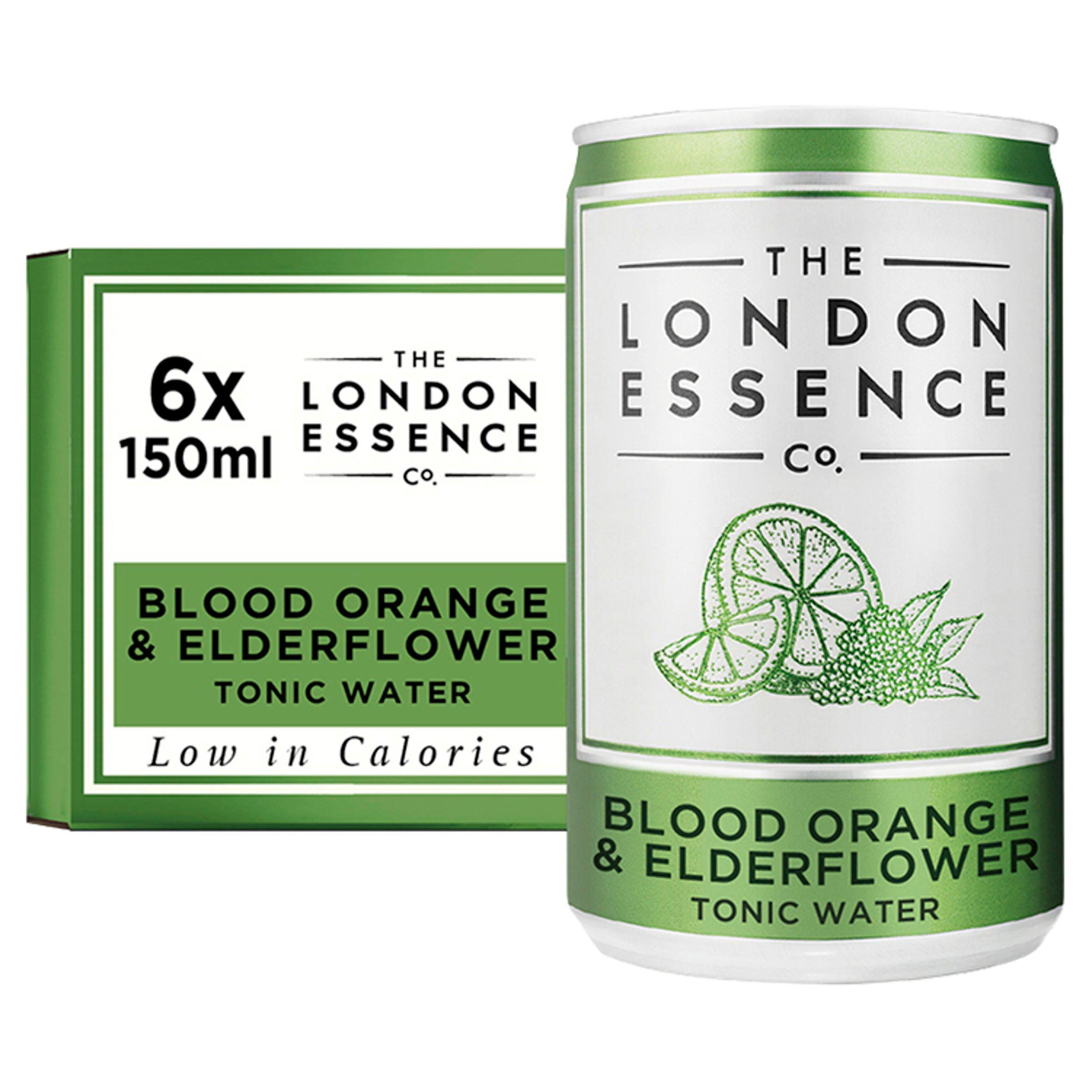 The London Essence Co. Blood Orange & Elderflower Tonic Water 6x150ml Adult soft drinks Sainsburys