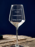 Personalised Measure Wine Glass by Loveabode