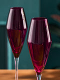 Purple Nova Set of 4 Prosecco Flute Glasses