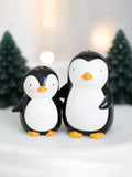 Something Different Black and White Hugging Christmas Penguins Salt and Pepper Shakers