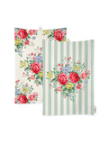 Cath Kidston Green Feels Like Home 4 Pack Tea 100% Cotton Towels Set
