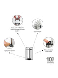 Brabantia Silver NewIcon 3L Pedal Bin