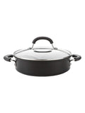 Circulon Grey Total Hard Anodised 24cm Casserole Pot With Glass Lid