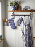 Burleigh X Bedeck Of Belfast Blue Calico Double Oven Gloves