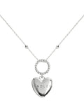 Radley Silver Tone Hanging Heart Pendant Necklace
